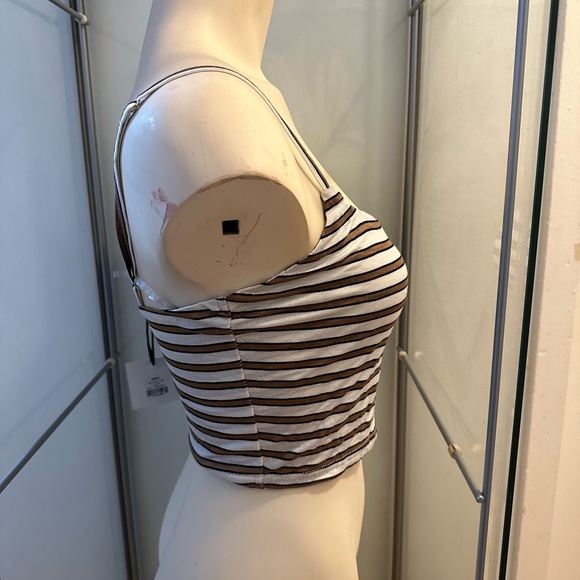 Women's striped cropped tank top - Picture 5 of 7